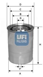 Фильтр топливный UFI 2433900