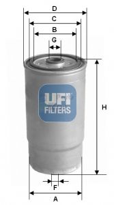 Фильтр топливный UFI 2437900