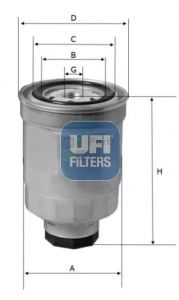 Фильтр топливный UFI 2444601