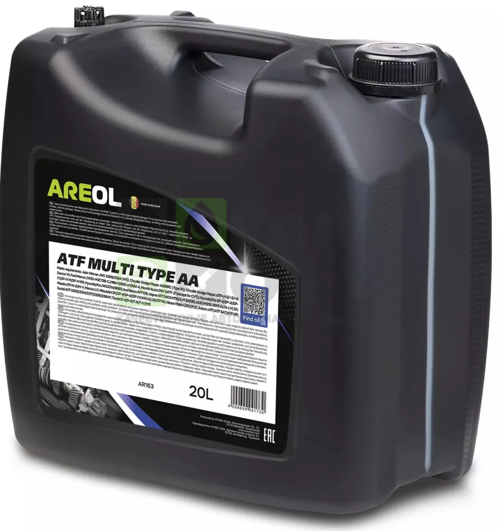 Масло трансмиссионное AREOL ATF Multi Type AA АКПП синтетическое 20 л