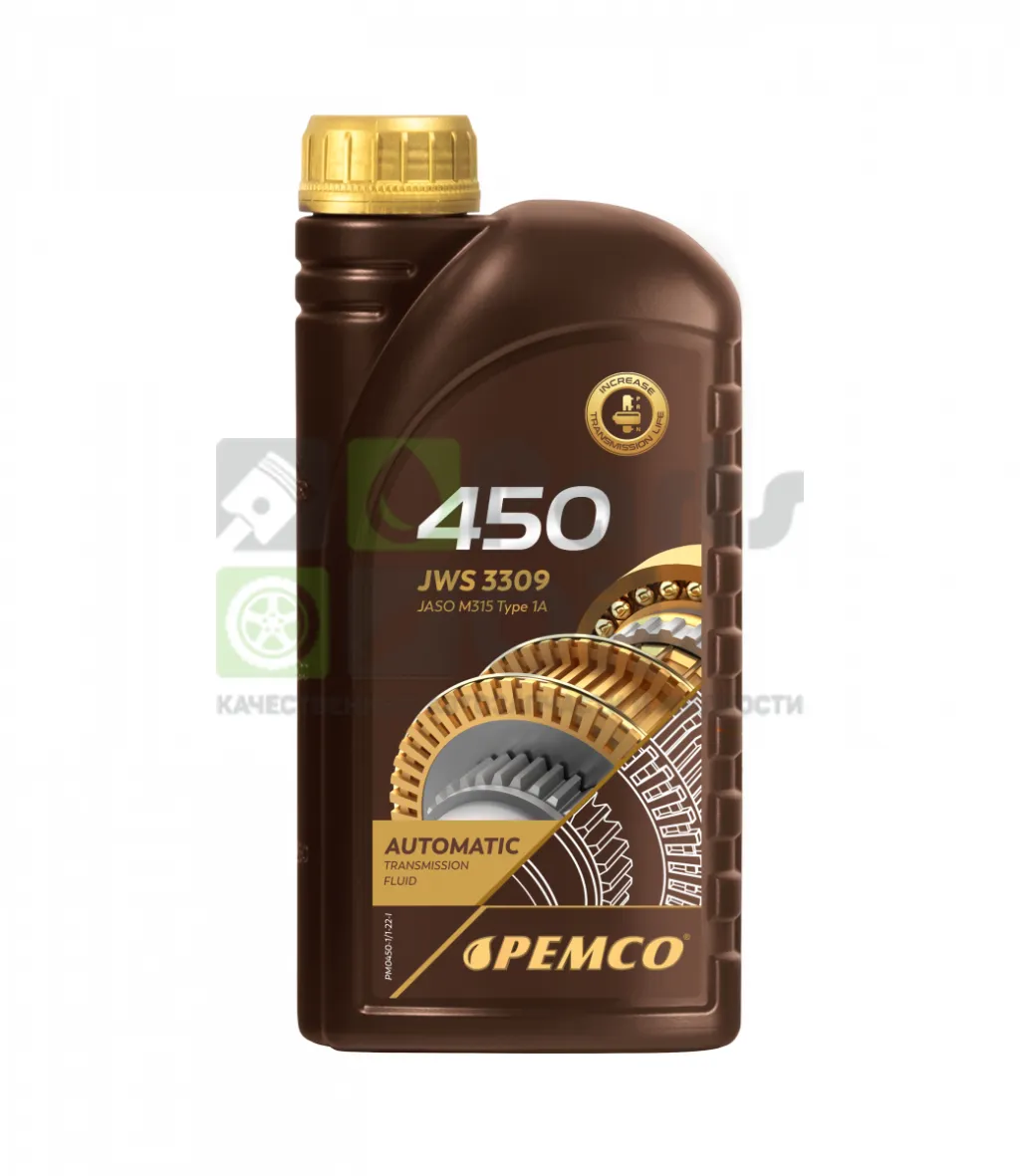Масло трансмиссионное PEMCO 450 JWS 3309 АКПП синтетическое 1 л