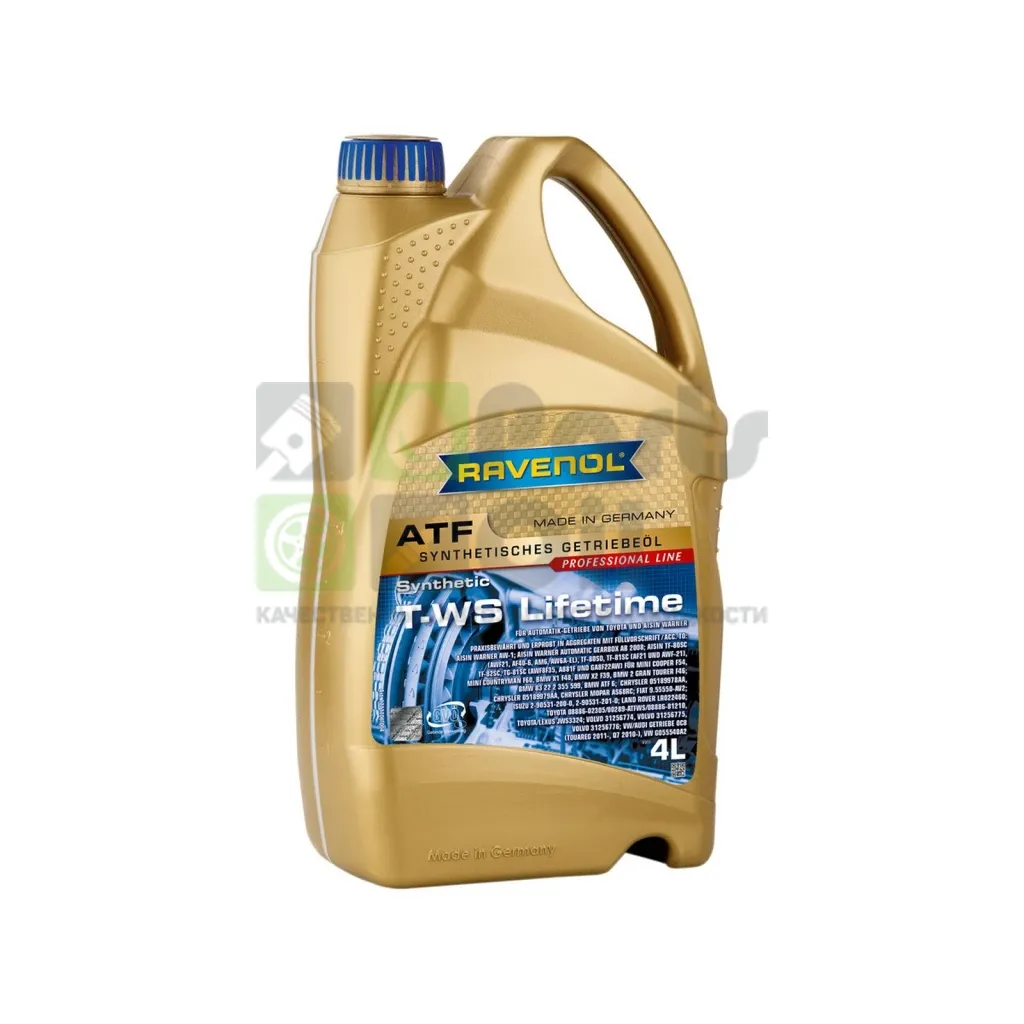 Масло трансмиссионное Ravenol ATF T-WS Lifetime Fluid АКПП синтетическое 4 л