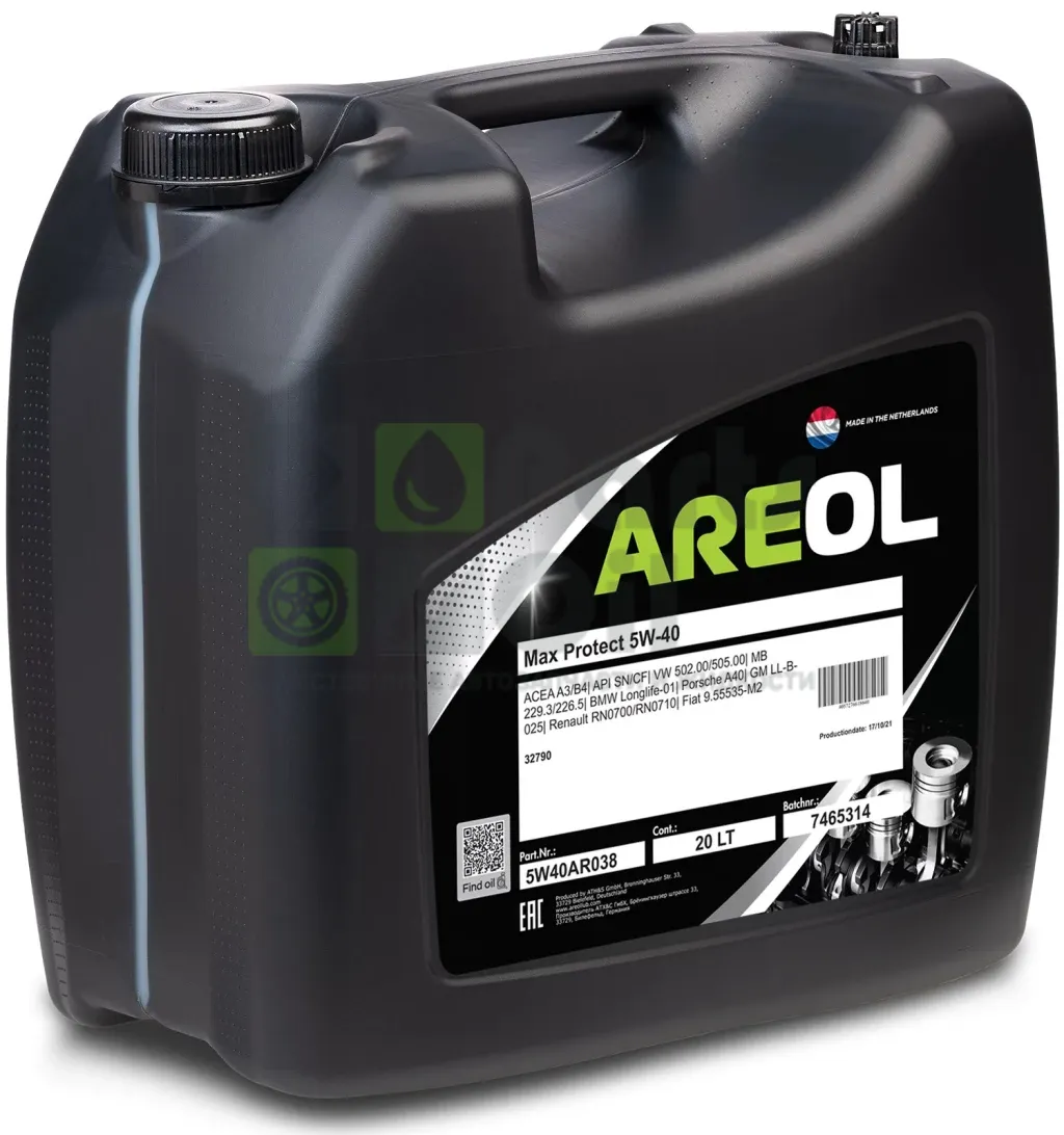 Моторное масло AREOL Max Protect 5W-40 синтетическое 20 л