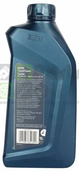 Моторное масло BMW Twin Power Turbo Longlife-01 FE 0W-30 синтетическое 1 л
