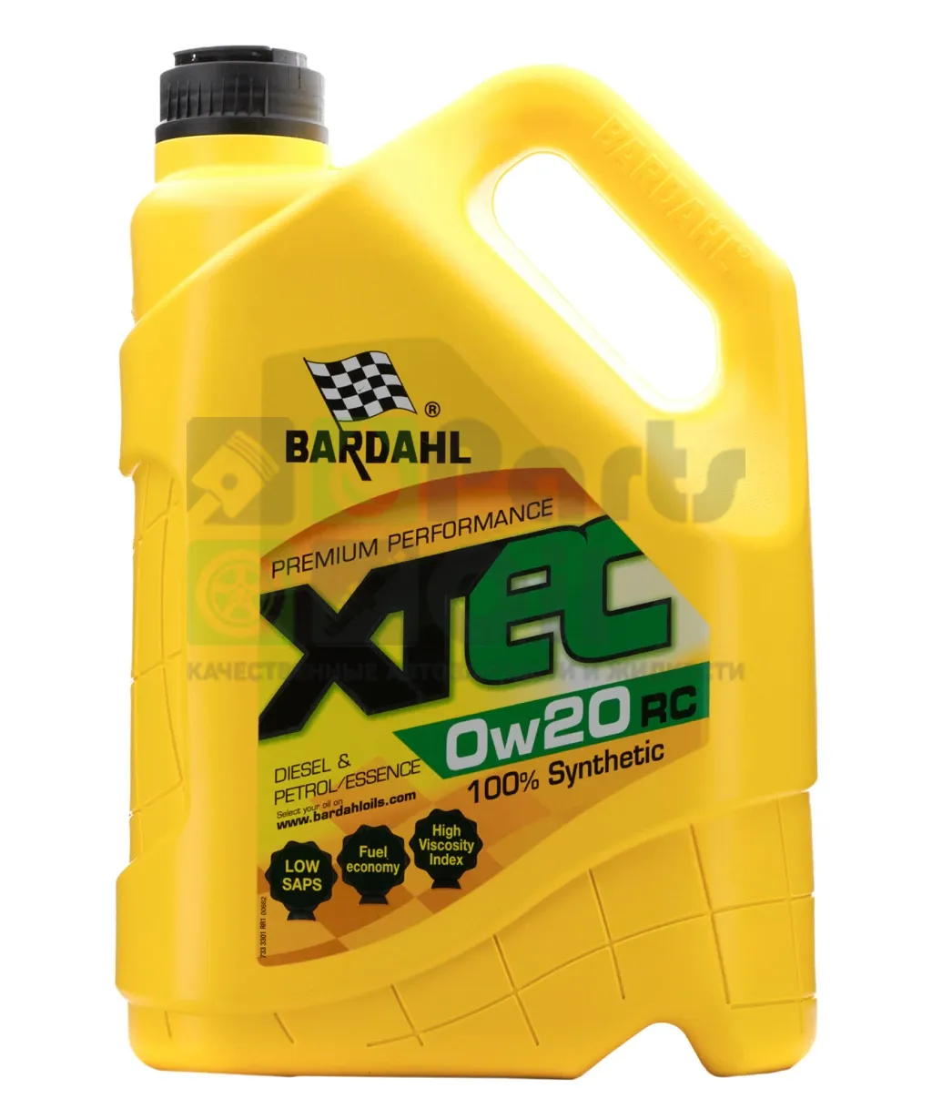 Моторное масло Bardahl XTEC RC 0W-20 синтетическое 5 л