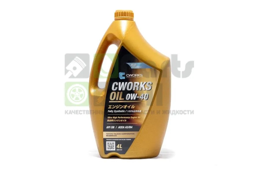 Моторное масло CWORKS A130R6004 0W-40 синтетическое 4 л
