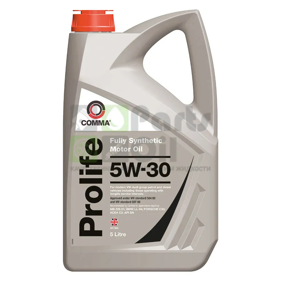 Моторное масло Comma Prolife 5W-30 синтетическое 5 л