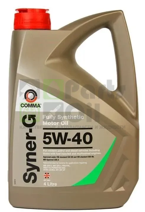 Моторное масло Comma Syner-G 5W-40 синтетическое 4 л