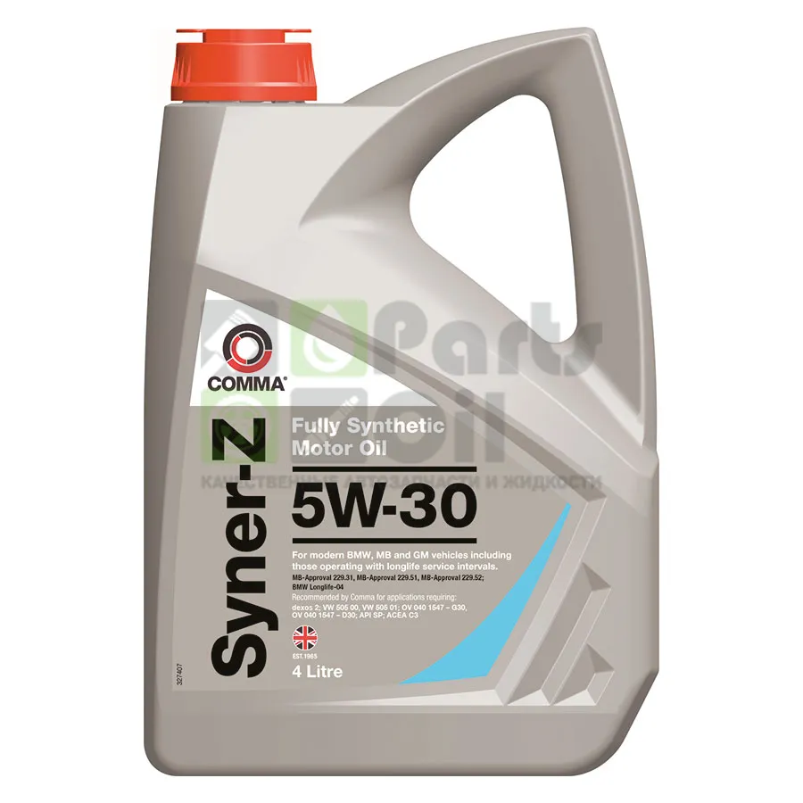 Моторное масло Comma Syner-Z 5W-30 синтетическое 4 л