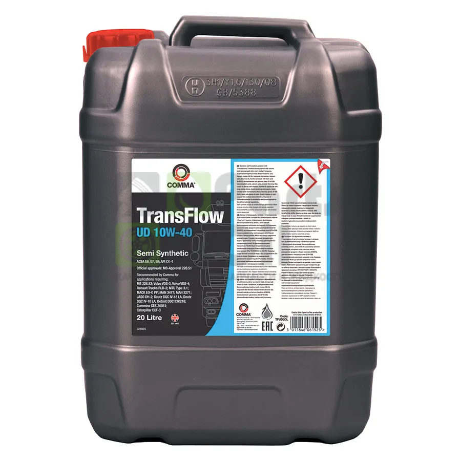 Моторное масло Comma TransFlow UD 10W-40 полусинтетическое 20 л