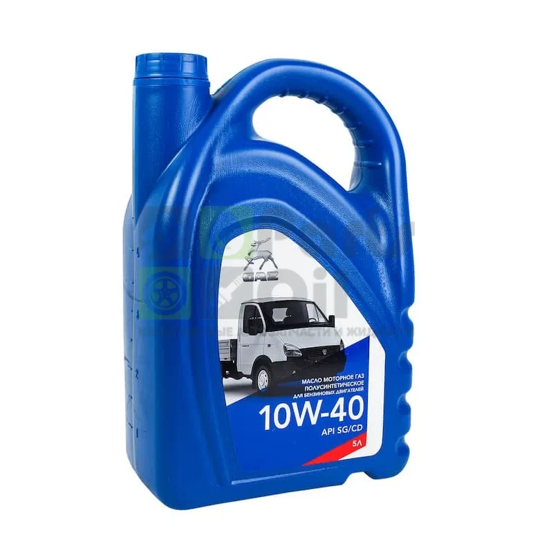 Моторное масло GAZ .ГАЗ 10W40;К.5Л. 10W-40 полусинтетическое 5 л