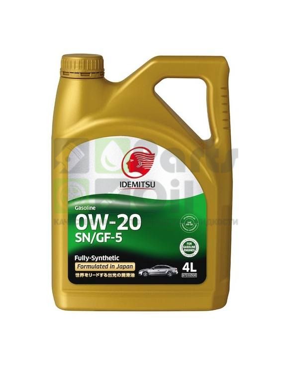 Масло моторное синтетическое IDEMITSU Fully Synthetic 0W-20 4л