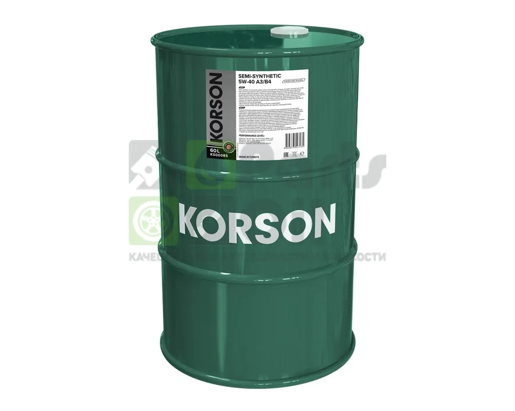 Моторное масло KORSON KS00085 5W-40 полусинтетическое 60 л