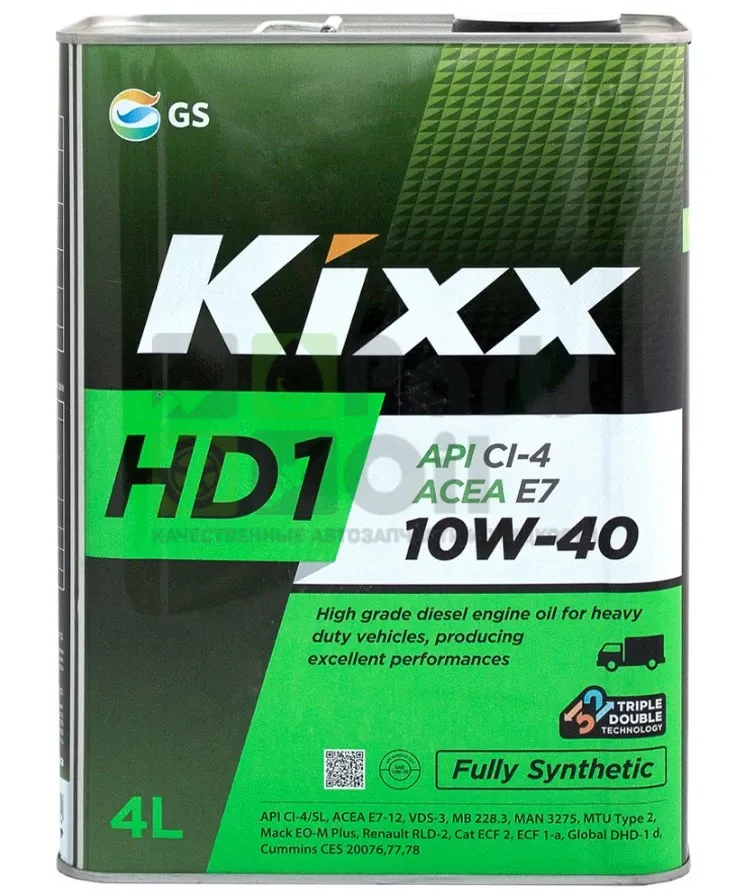 Моторное масло Kixx HD1 10W-40 синтетическое 4 л