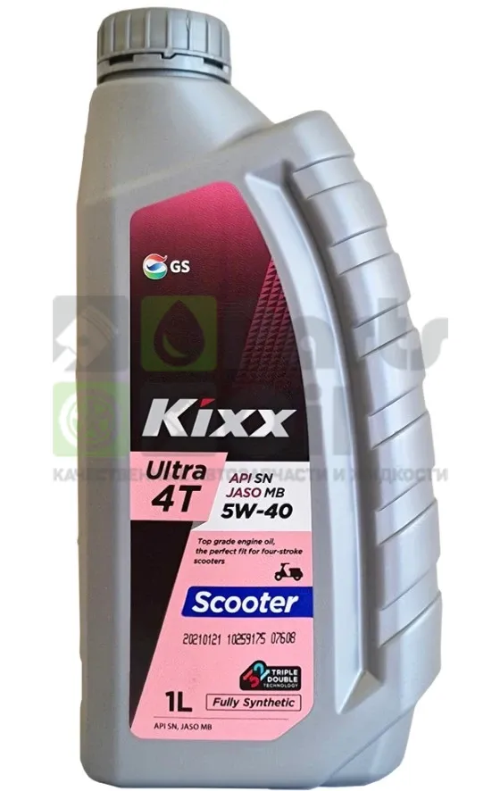 Моторное масло 4-х тактное Kixx Ultra 4T Scooter 5W-40 синтетическое 1 л