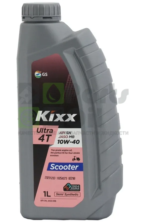 Моторное масло 4-х тактное Kixx Ultra 4T Scooter 10W-40 полусинтетическое 1 л