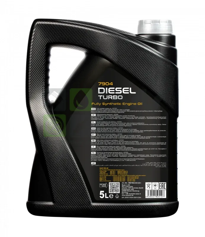 Моторное масло Mannol 7904 Diesel Turbo 5W-40 синтетическое 5 л