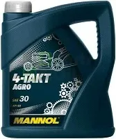 Моторное масло 4-х тактное Mannol 7203 Agro 4T 30 минеральное 4 л