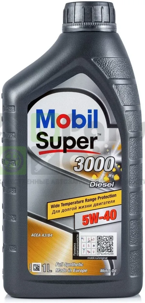 Моторное масло Mobil Super 3000 Diesel 5W-40 синтетическое 1 л
