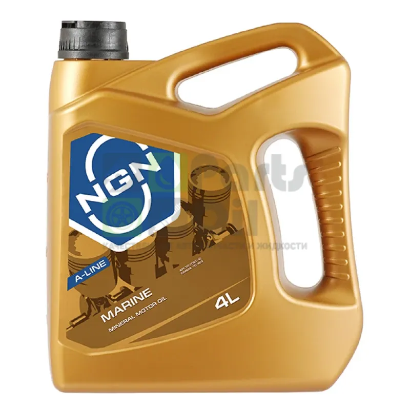 Моторное масло 2-х тактное NGN Marine A-Line минеральное 4 л