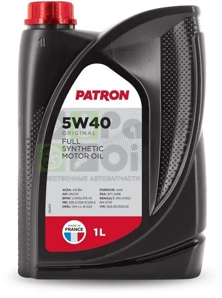 Моторное масло Patron Original 5W-40 синтетическое 1 л