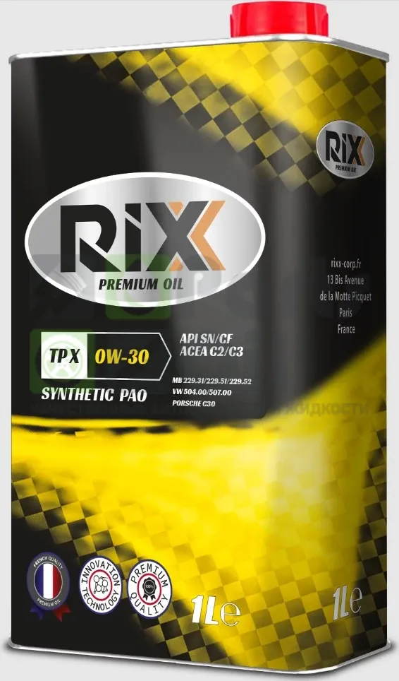 Моторное масло RIXX TP X 0W-30 синтетическое 1 л