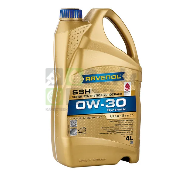 Моторное масло Ravenol SSH 0W-30 синтетическое 4 л