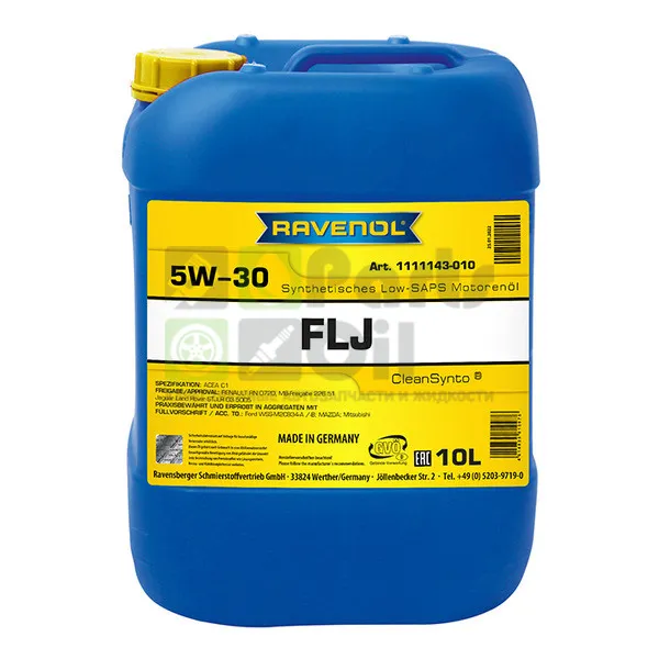 Моторное масло Ravenol FLJ 5W-30 синтетическое 10 л