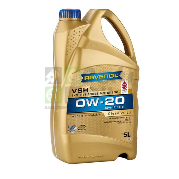 Моторное масло Ravenol VSH 0W-20 синтетическое 5 л