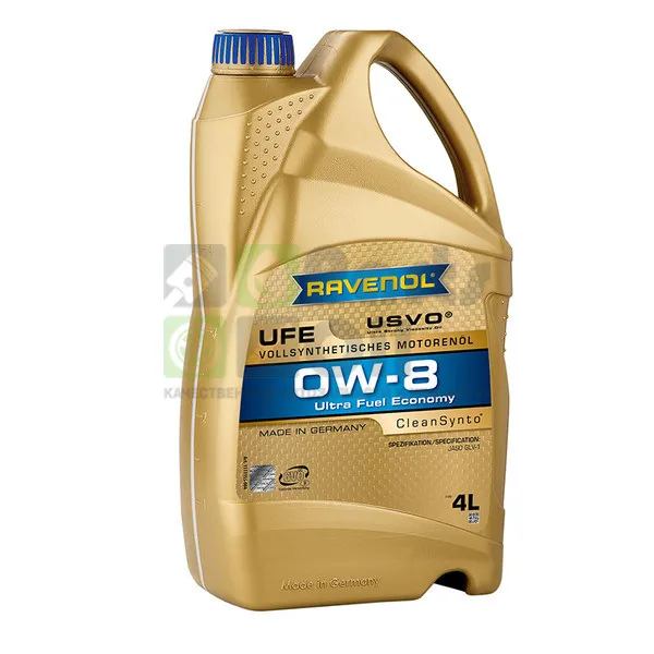 Моторное масло Ravenol UFE Ultra Fuel Economy 0W-8 синтетическое 4 л