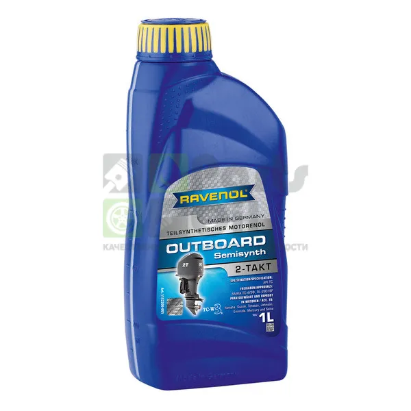 Моторное масло 2-х тактное Ravenol Outboardoel 2T Teilsynth полусинтетическое 1 л