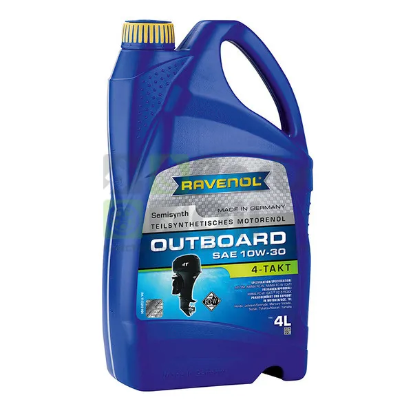 Моторное масло 4-х тактное Ravenol Outboardoel 4T 10W-30 полусинтетическое 4 л