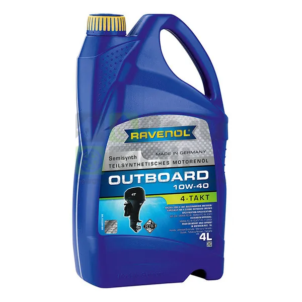Моторное масло 4-х тактное Ravenol Outboardoel 4T 10W-40 полусинтетическое 4 л
