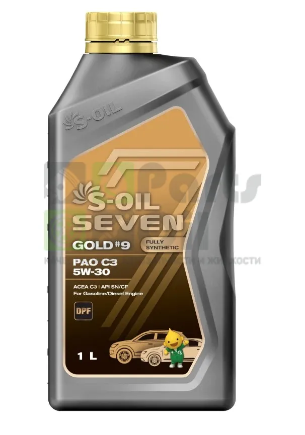 Моторное масло S-OIL Seven GOLD 9 5W-30 синтетическое 1 л (арт. E107744)