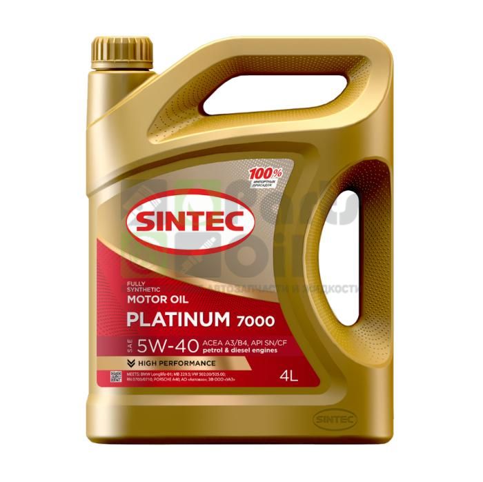 Моторное масло SINTEC Platinum 7000 5W-40 4л