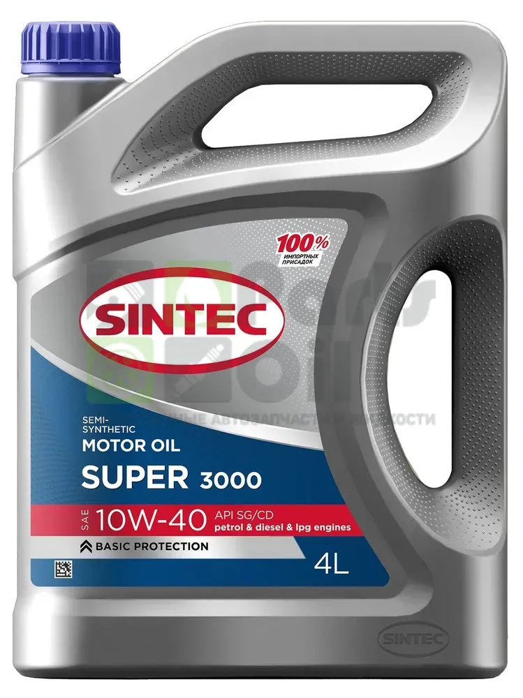 Моторное масло Sintec Super 3000 10W-40 полусинтетическое 4 л
