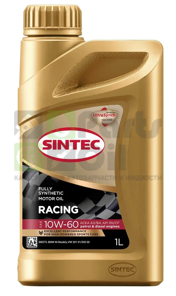 Моторное масло Sintec Racing 10W-60 синтетическое 1 л
