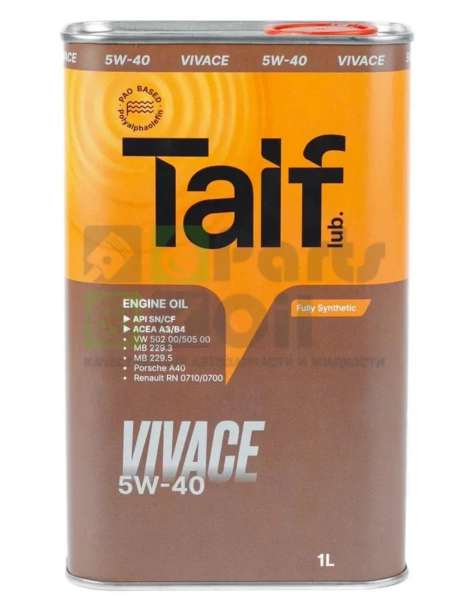 Моторное масло Taif Vivace 5W-40 синтетическое 1 л
