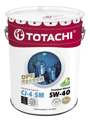 Моторное масло Totachi Premium Diesel Fully Synthetic CJ-4SM 5W40 20 л
