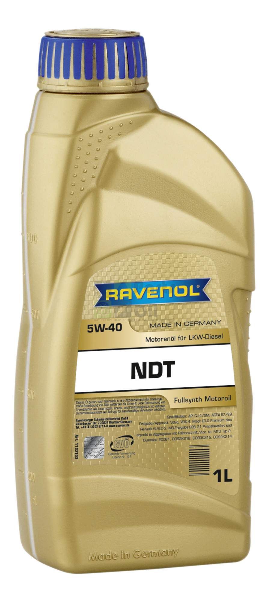 Моторное масло Ravenol NDT 5W40 1 л