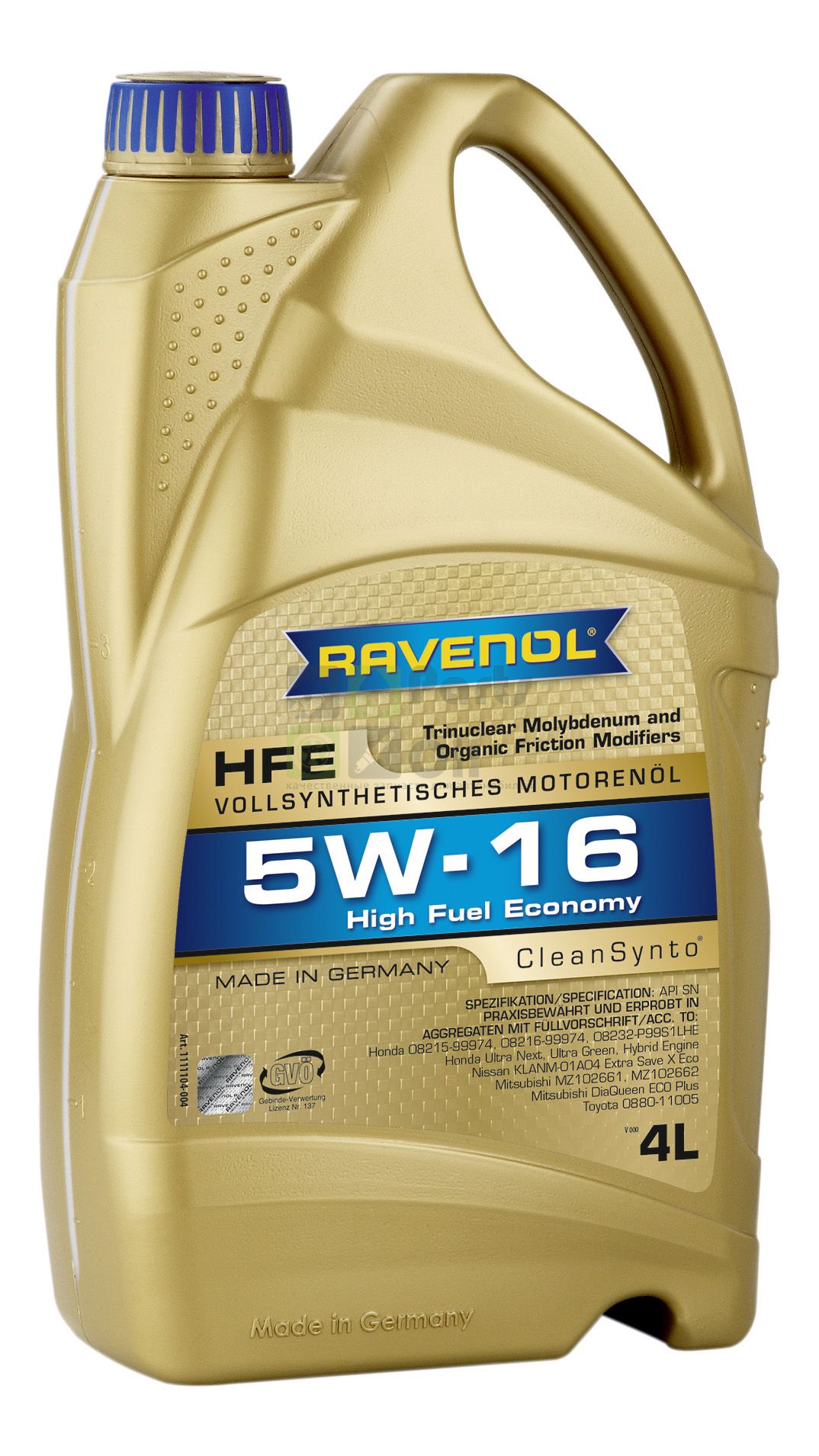 Моторное масло Ravenol HFE 5W16 4 л