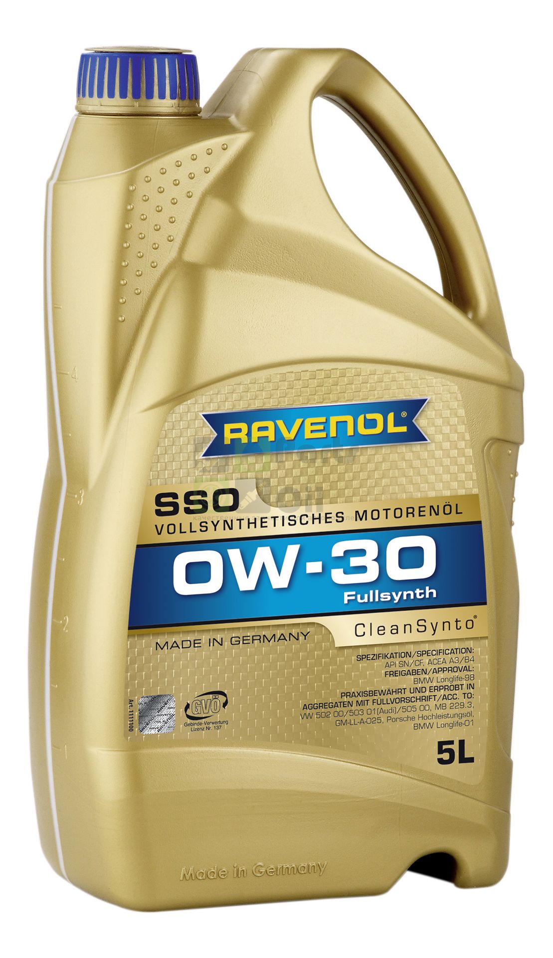 Моторное масло Ravenol SSO NeW 0W30 5 л