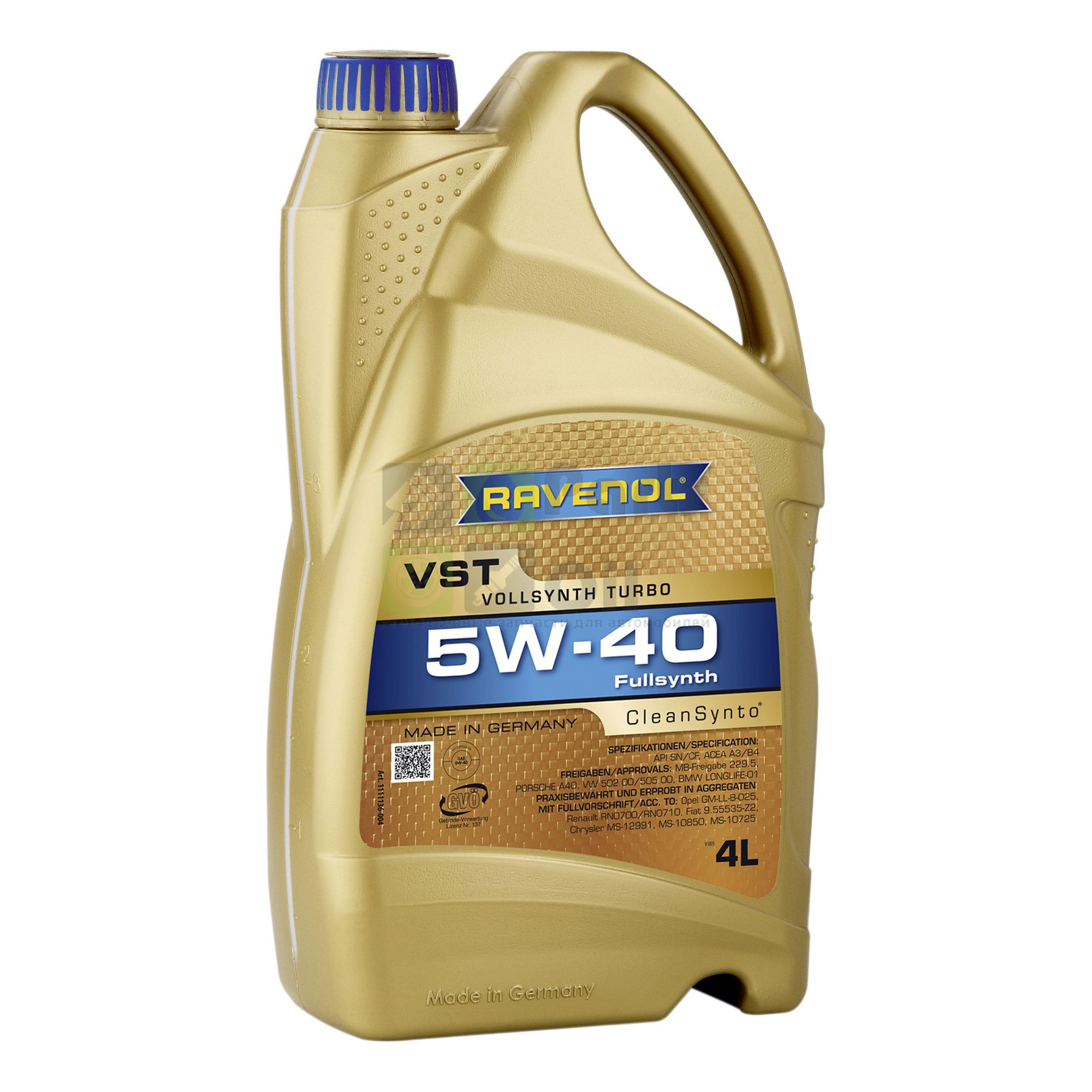 Моторное масло Ravenol VST NeW 5W40 4 л
