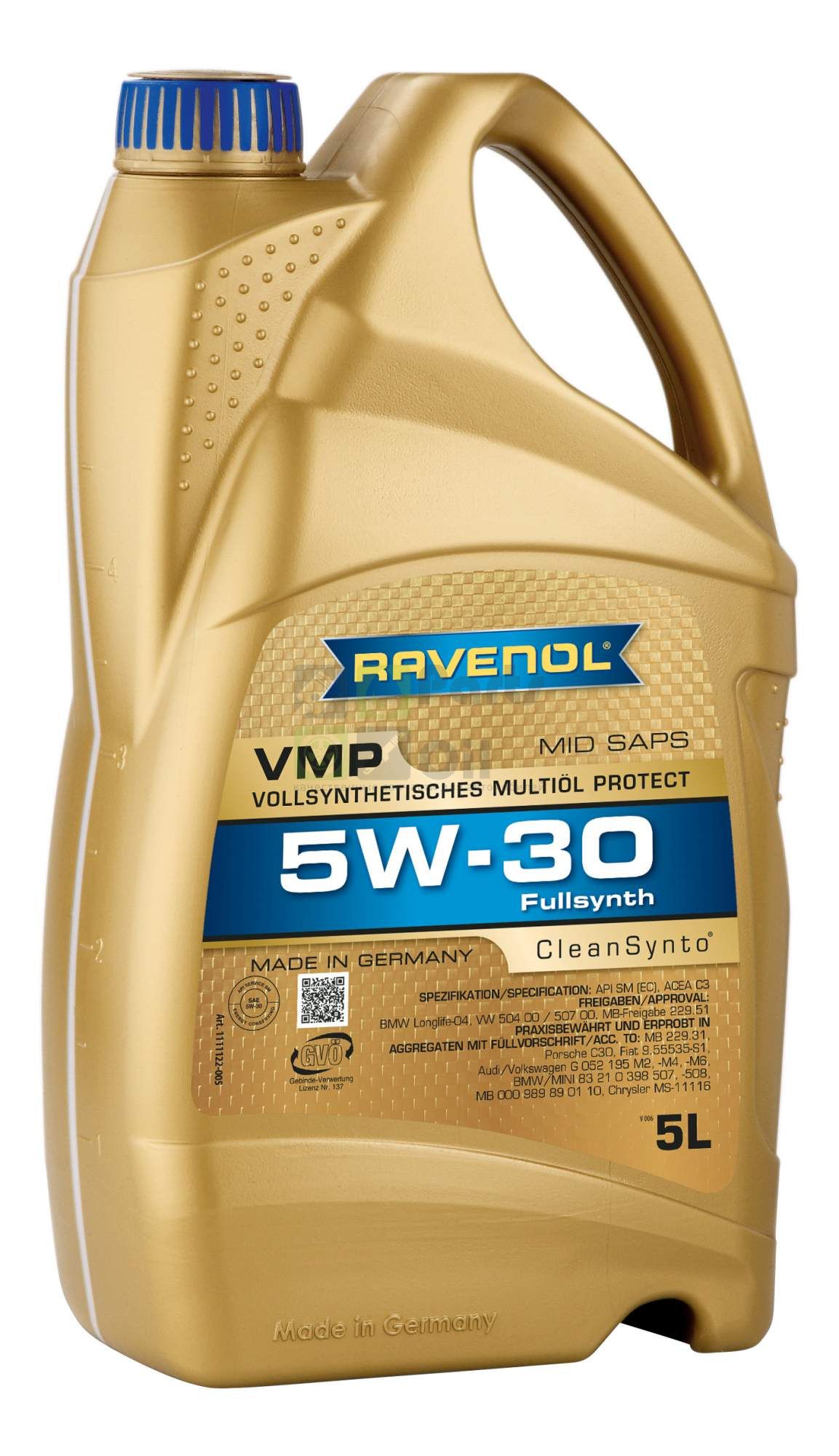 Моторное масло Ravenol VMP NeW 5W30 5 л