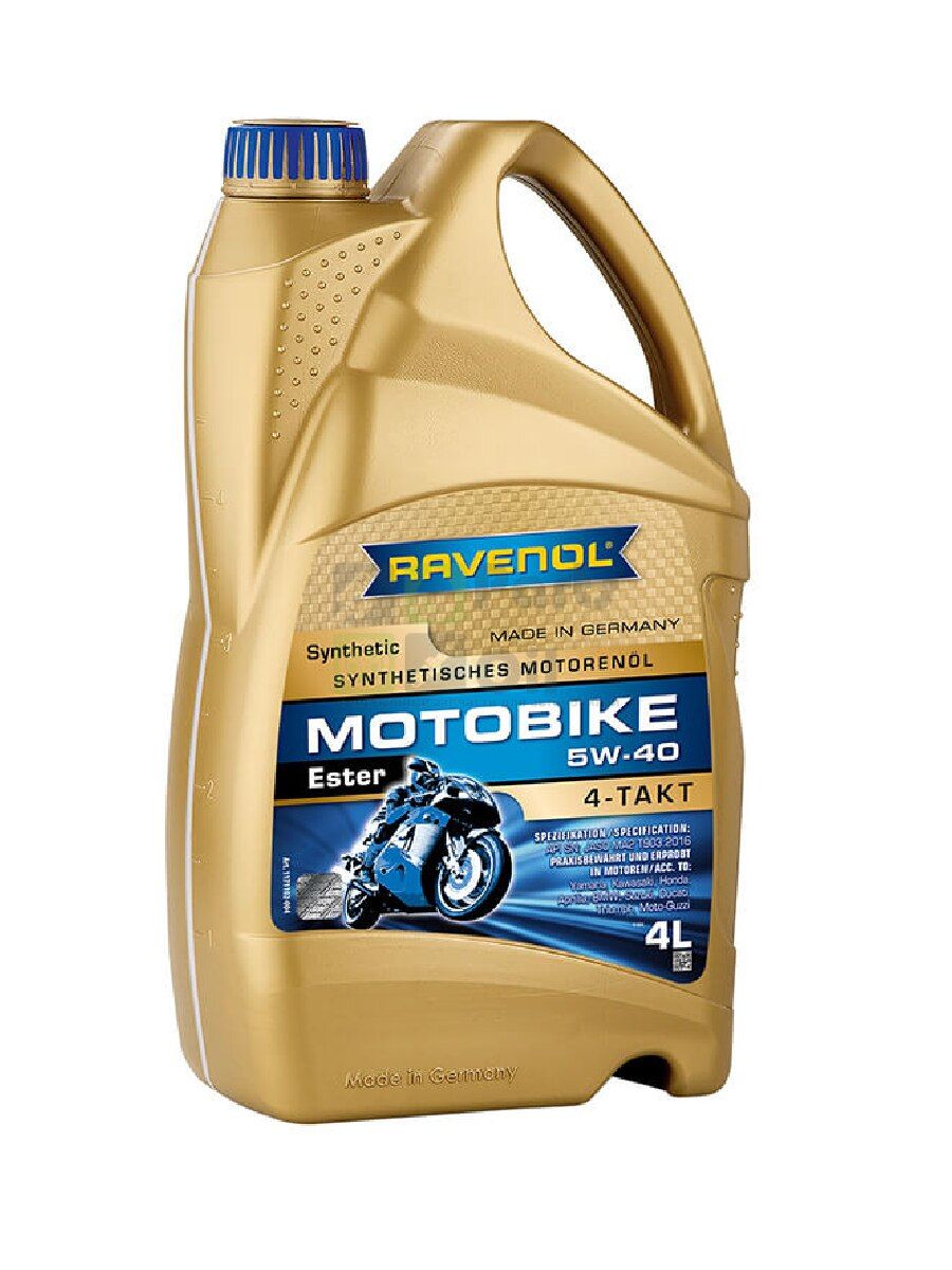 Моторное масло Ravenol Motobike 4-T Ester 5W-40 4л