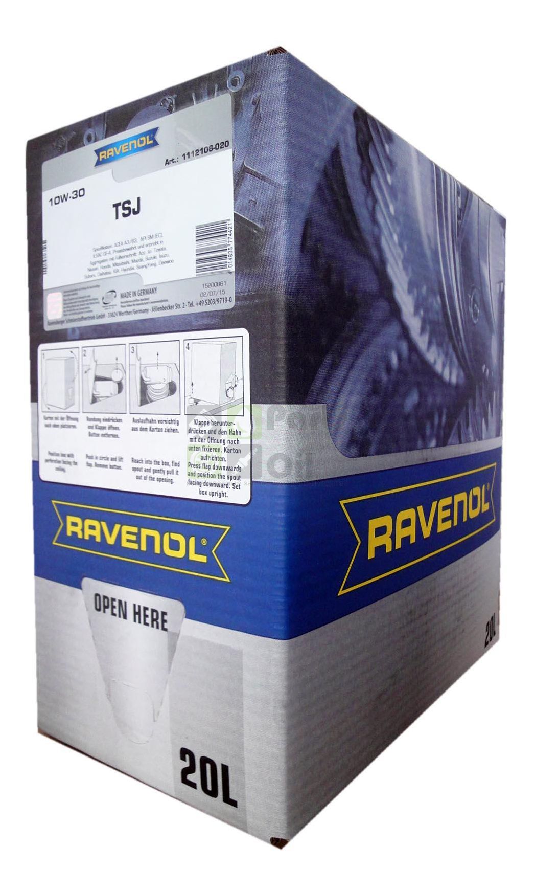 Моторное масло Ravenol TSJ 10W30 20 л