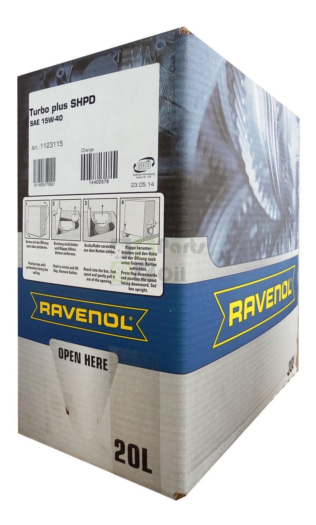 Моторное масло Ravenol Turbo Plus SHPD Ecobox 15W40 20 л