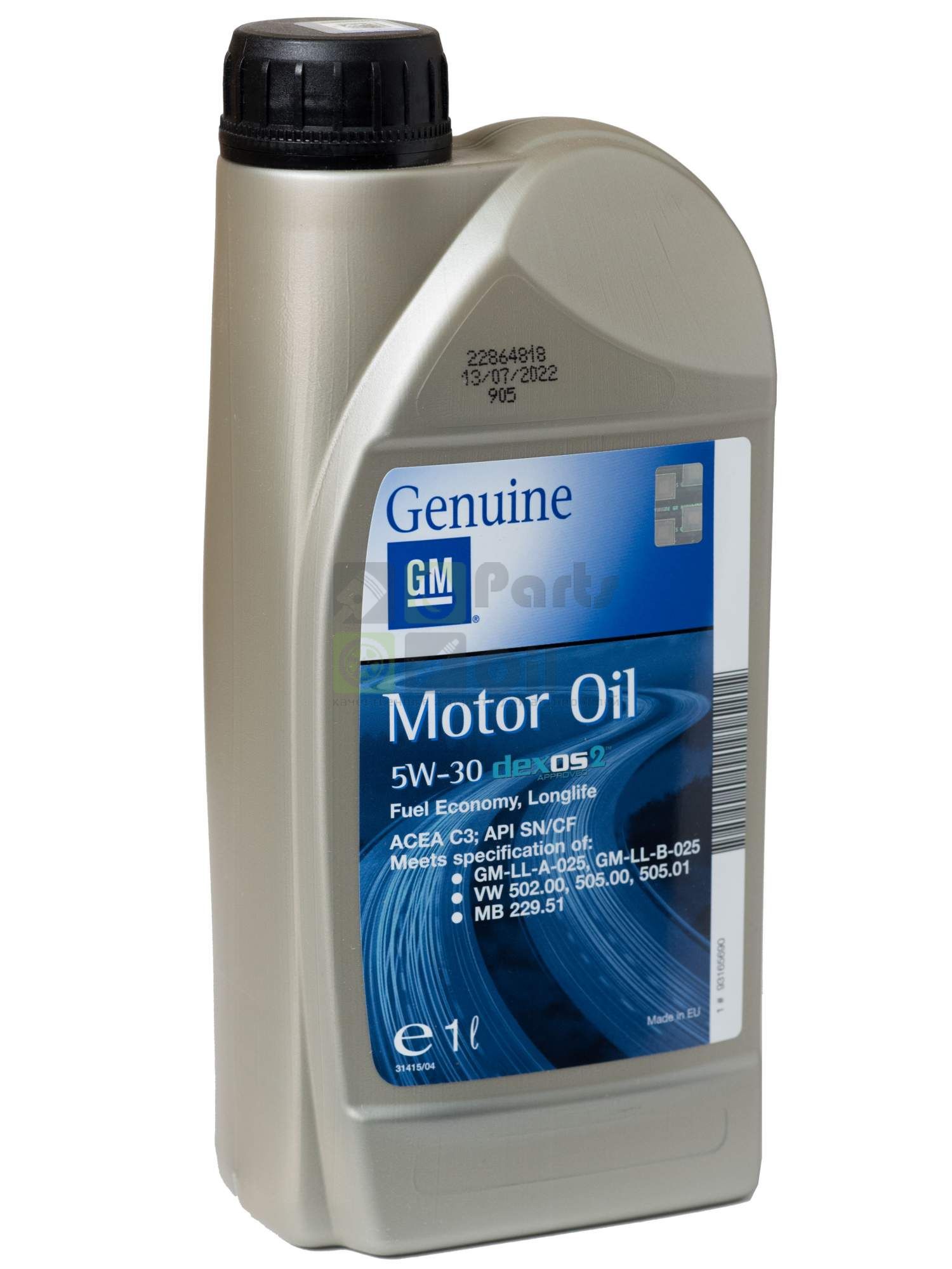 Моторное масло General Motors Dexos2 5W30 1 л