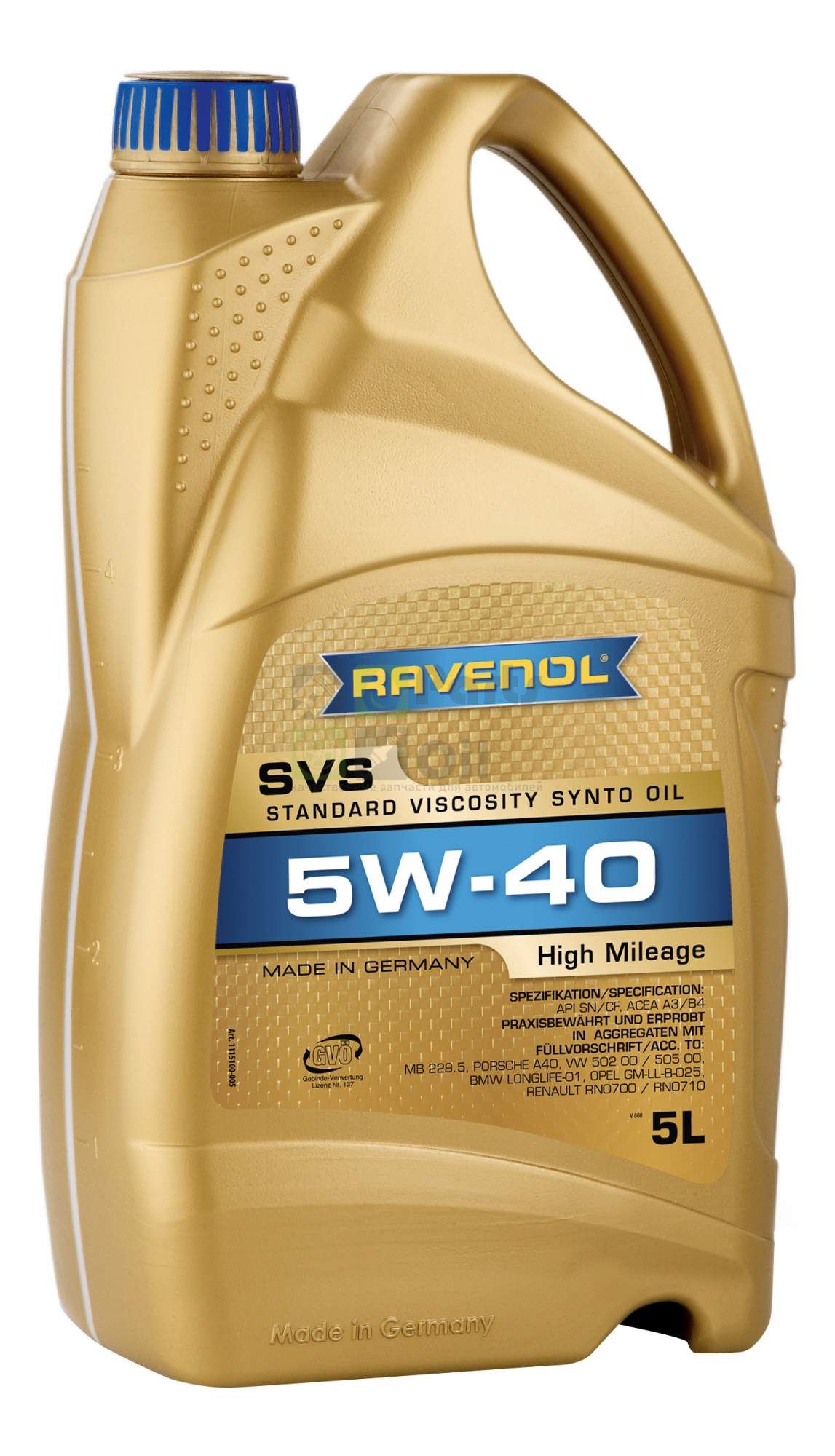 Моторное масло Ravenol SVP 5W40 5 л