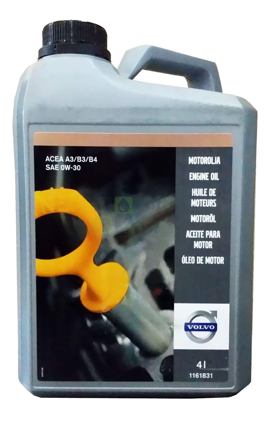 Моторное масло Volvo Engine Oil A3B3B4 0W30 4 л